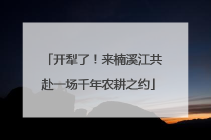 开犁了！来楠溪江共赴一场千年农耕之约