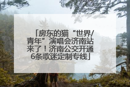 房东的猫“世界/青年”演唱会济南站来了！济南公交开通6条歌迷定制专线