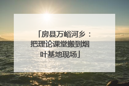 房县万峪河乡：把理论课堂搬到烟叶基地现场
