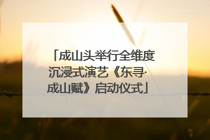 成山头举行全维度沉浸式演艺《东寻·成山赋》启动仪式