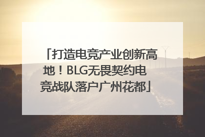 打造电竞产业创新高地！BLG无畏契约电竞战队落户广州花都