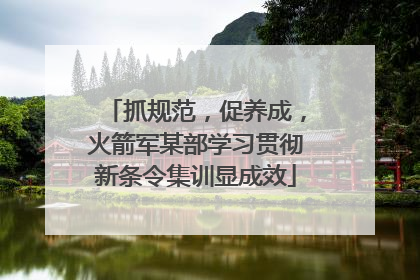 抓规范，促养成，火箭军某部学习贯彻新条令集训显成效
