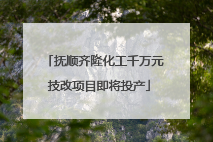 抚顺齐隆化工千万元技改项目即将投产