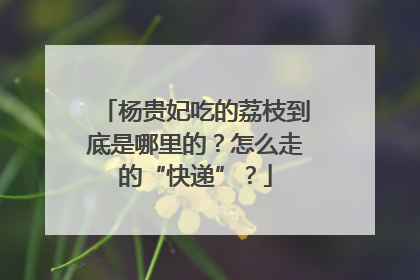 杨贵妃吃的荔枝到底是哪里的？怎么走的“快递”？