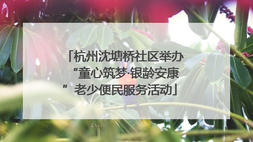 杭州沈塘桥社区举办“童心筑梦·银龄安康”老少便民服务活动