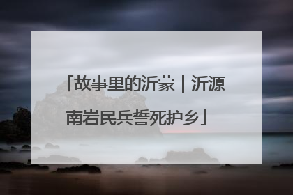 故事里的沂蒙｜沂源南岩民兵誓死护乡
