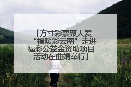 方寸彩票聚大爱 “福暖彩云南”走进福彩公益金资助项目活动在曲靖举行