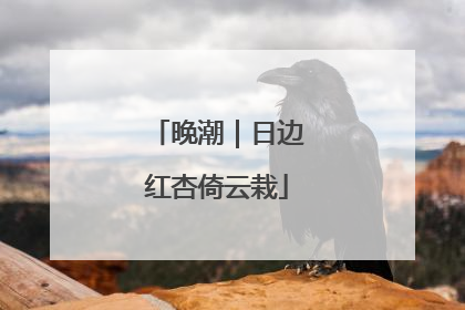 晚潮｜日边红杏倚云栽