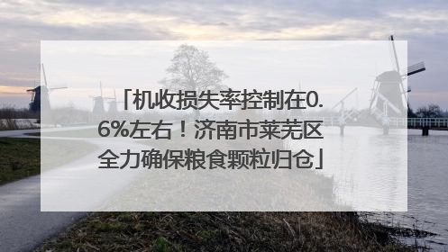 机收损失率控制在0.6%左右！济南市莱芜区全力确保粮食颗粒归仓