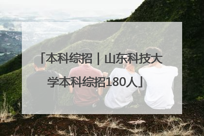 本科综招｜山东科技大学本科综招180人