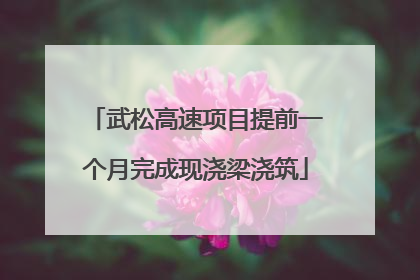 武松高速项目提前一个月完成现浇梁浇筑