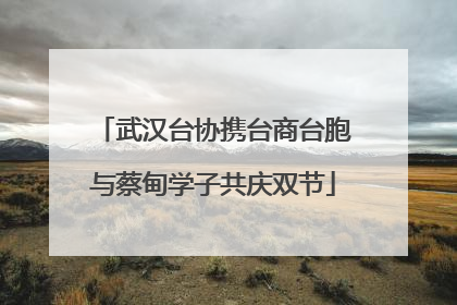 武汉台协携台商台胞与蔡甸学子共庆双节