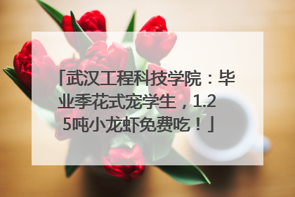 武汉工程科技学院：毕业季花式宠学生，1.25吨小龙虾免费吃！