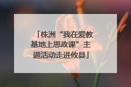 株洲“我在爱教基地上思政课”主题活动走进攸县