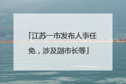 江苏一市发布人事任免，涉及副市长等