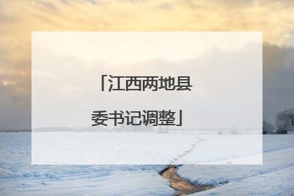 江西两地县委书记调整