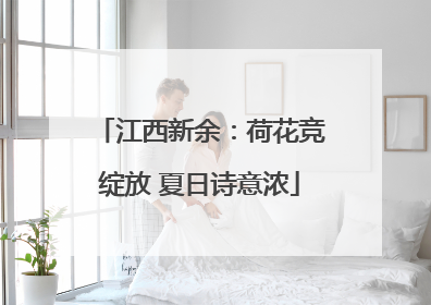 江西新余：荷花竞绽放 夏日诗意浓