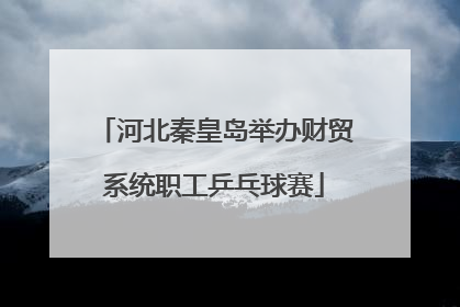 河北秦皇岛举办财贸系统职工乒乓球赛