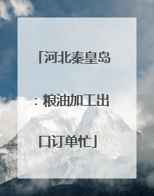 河北秦皇岛：粮油加工出口订单忙