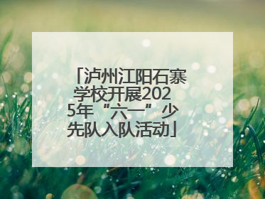 泸州江阳石寨学校开展2025年“六一”少先队入队活动