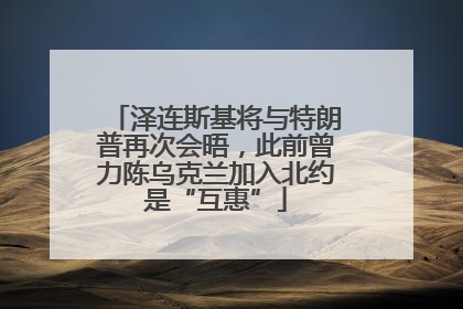 泽连斯基将与特朗普再次会晤，此前曾力陈乌克兰加入北约是“互惠”