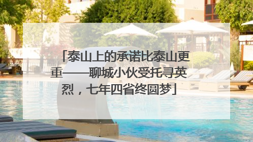 泰山上的承诺比泰山更重——聊城小伙受托寻英烈，七年四省终圆梦
