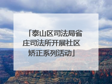 泰山区司法局省庄司法所开展社区矫正系列活动