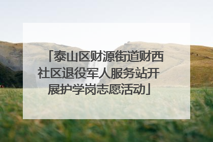 泰山区财源街道财西社区退役军人服务站开展护学岗志愿活动