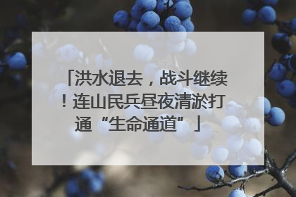 洪水退去，战斗继续！连山民兵昼夜清淤打通“生命通道”