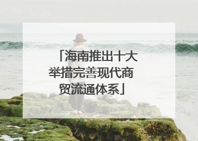 海南推出十大举措完善现代商贸流通体系