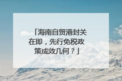 海南自贸港封关在即，先行免税政策成效几何？