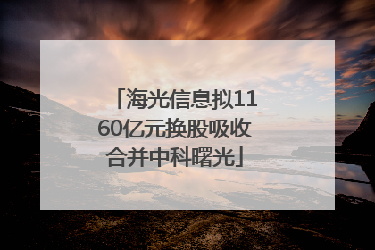 海光信息拟1160亿元换股吸收合并中科曙光