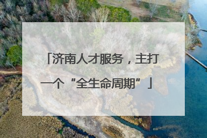 济南人才服务，主打一个“全生命周期”