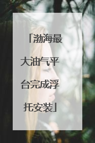 渤海最大油气平台完成浮托安装