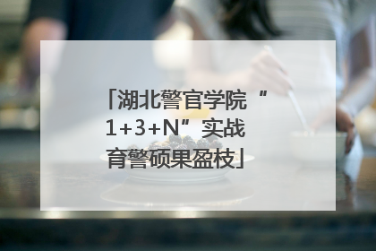 湖北警官学院“1+3+N”实战育警硕果盈枝