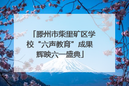 滕州市柴里矿区学校“六声教育”成果辉映六一盛典