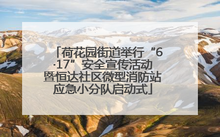 荷花园街道举行“6·17”安全宣传活动暨恒达社区微型消防站应急小分队启动式