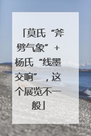莫氏“斧劈气象”+杨氏“线墨交响”，这个展览不一般
