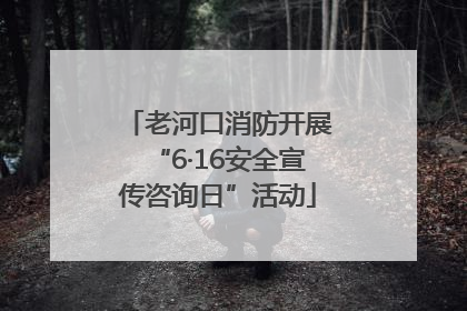 老河口消防开展“6·16安全宣传咨询日”活动