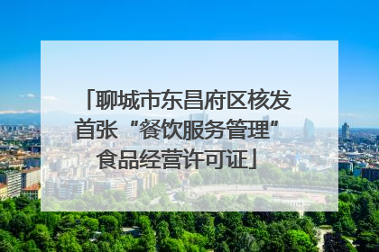 聊城市东昌府区核发首张“餐饮服务管理”食品经营许可证
