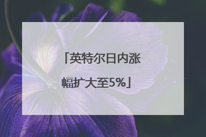 英特尔日内涨幅扩大至5%