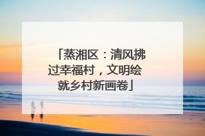 蒸湘区：清风拂过幸福村，文明绘就乡村新画卷