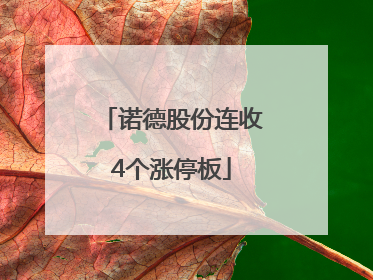 诺德股份连收4个涨停板