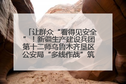 让群众“看得见安全”！新疆生产建设兵团第十二师乌鲁木齐垦区公安局“多线作战”筑牢辖区安全防线
