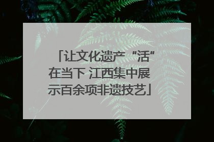 让文化遗产“活”在当下 江西集中展示百余项非遗技艺