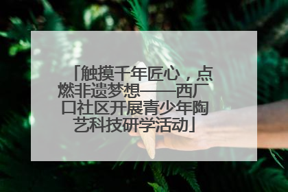 触摸千年匠心，点燃非遗梦想——西厂口社区开展青少年陶艺科技研学活动
