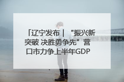 辽宁发布｜“振兴新突破 决胜勇争先”营口市力争上半年GDP增长6%左右