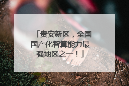 贵安新区，全国国产化智算能力最强地区之一！
