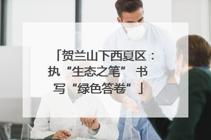 贺兰山下西夏区：执“生态之笔” 书写“绿色答卷”