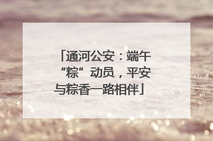通河公安：端午“粽”动员，平安与粽香一路相伴